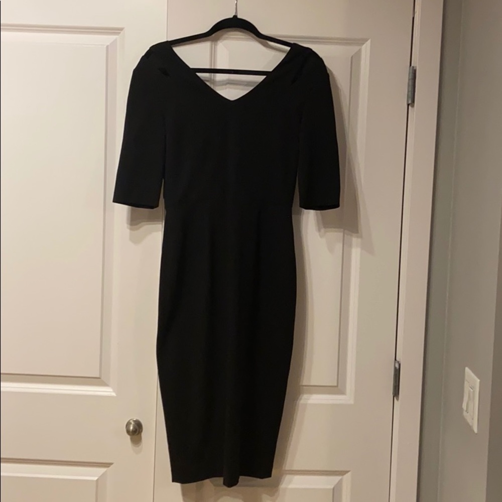 Halogen cutout shoulder sheath dress